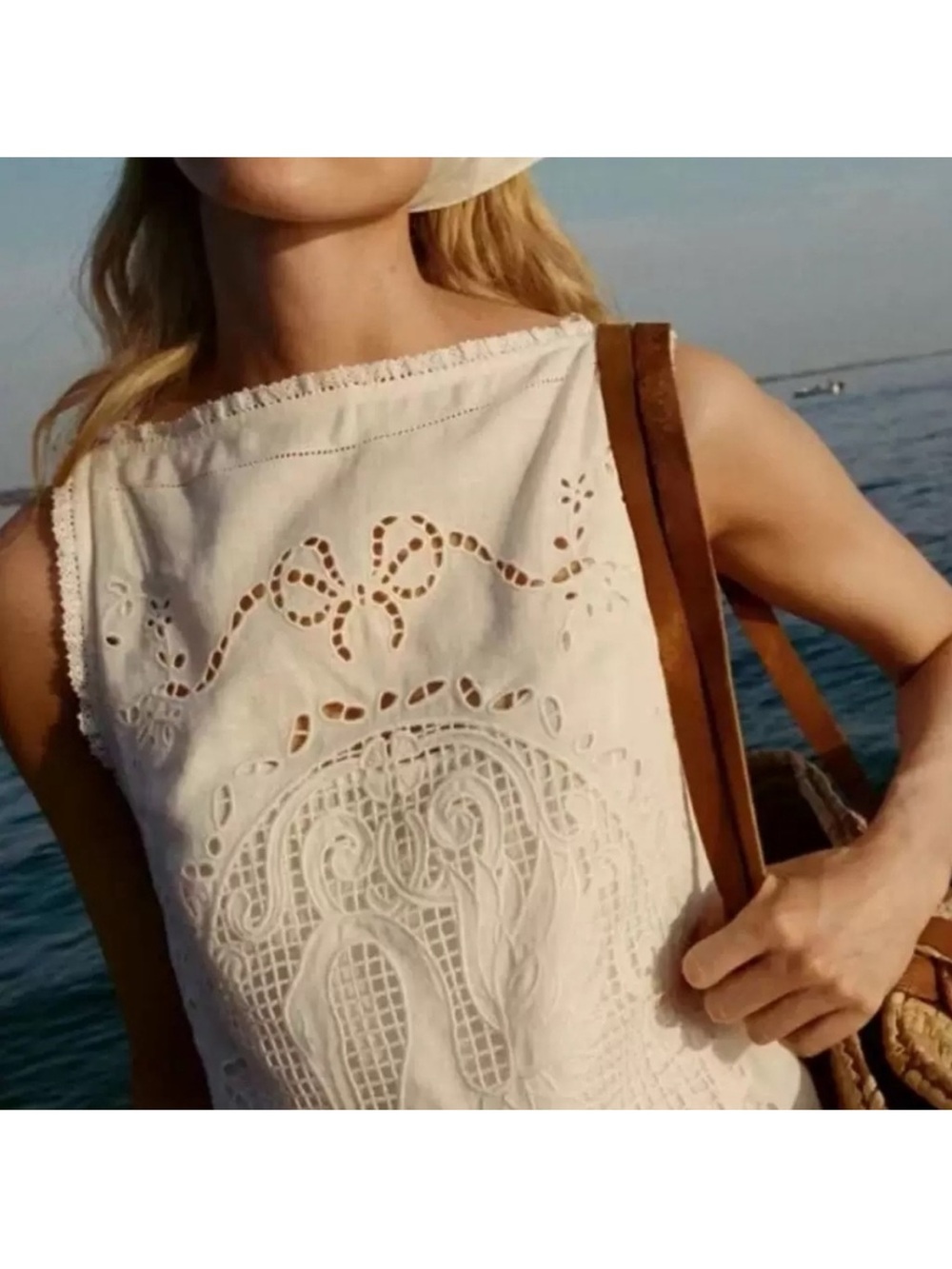 DOEN lucina embroidered linen mini dress - Picture 3 of 5